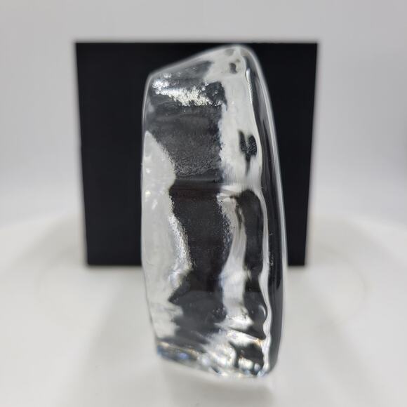 Cristal d' Arques France Etched Crystal Glass Tiger Face Sculpture Paperweight - Picture 5 of 7
